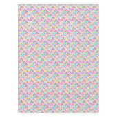 Nappe Multicolored rustic flower pattern on white  (Devant)