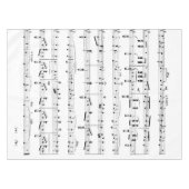 Nappe Musique de feuille blanche (Devant (Horizontal))