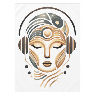 Nappe Musique zen minimaliste Déesse géométrique abstrai