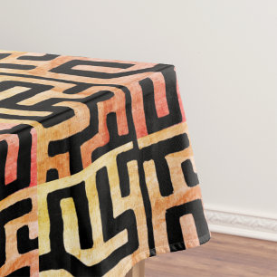 Nappe Mystic Kuba Tissu Géométrique teint à l'outil