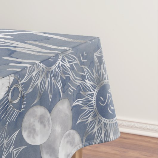 Nappe Mystique solaire | Dusty Blue Silver Moon Stars So (In Situ)