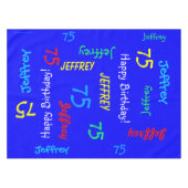 Nappe Nappe, 75e anniversaire, noms répétitifs Bleu (Devant (Horizontal))