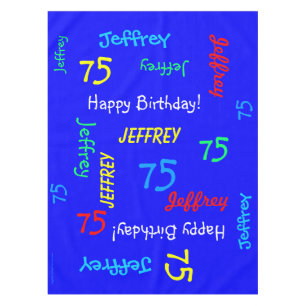 Nappe Nappe, 75e anniversaire, noms répétitifs Bleu