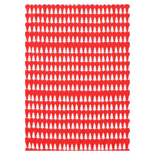 Nappe Nappe, blanc Joyeux arbres de Noël Rouge (Devant)