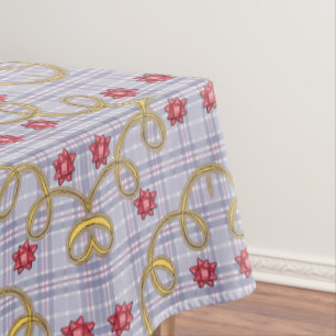 Nappe Nappe, Joyeux Noël Bleu Plaid Red Bows