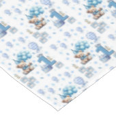 Nappe Nappe, Ourson Bleu Joyeux 1er Anniversaire (Angle)