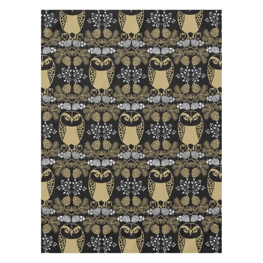 Nappe Nature Owl Folk Art (Devant)