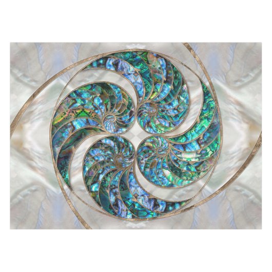 Nappe Nautilus Shell - Abalone et Pearl (Devant (Horizontal))