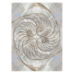 Nappe Nautilus Shell - Mère de Pearl et d'or