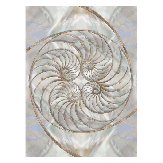 Nappe Nautilus Shell - Mère de Pearl et d'or (Devant)