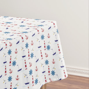 Nappe Nautique phare Voilier Ocean Rectangle Table