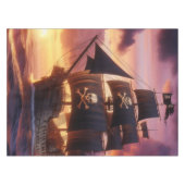 Nappe Navire pirate au lever/coucher du soleil (Devant (Horizontal))