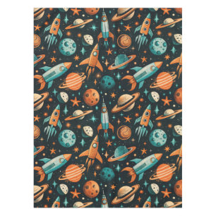 Nappe Navires-fusée vintages pour engins spatiaux Motif