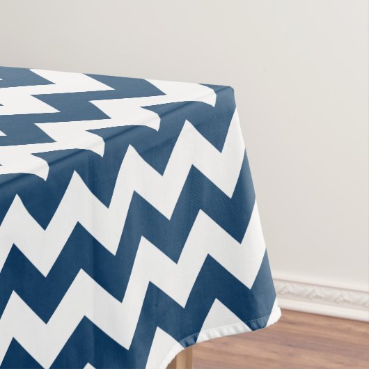 Nappe Navy Zigzag, Navy Chevron, Motif géométrique (In Situ)