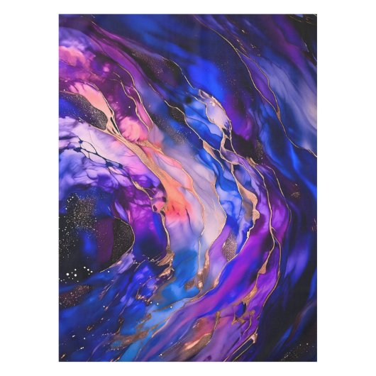 Nappe Nebula de l'espace violet dans l'encre d'alcool (Devant)