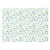 Nappe Négative Space Daisies blanc jaune sur bleu (Devant (Horizontal))
