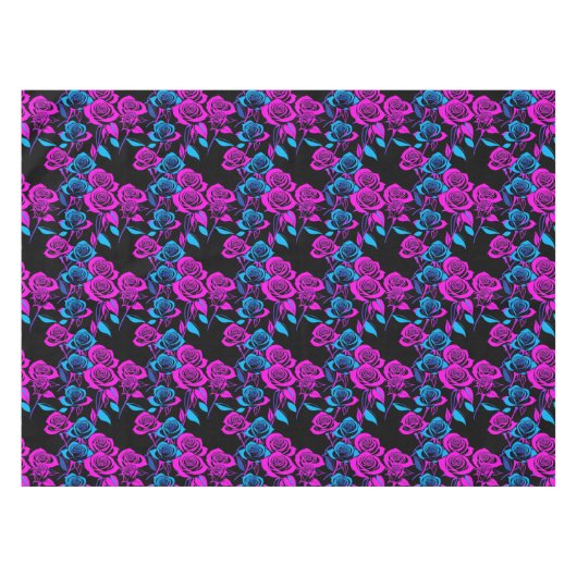 Nappe Neon Colored Roses (Devant (Horizontal))