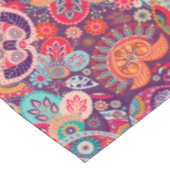 Nappe néon rose Paisley motif floral (Angle)