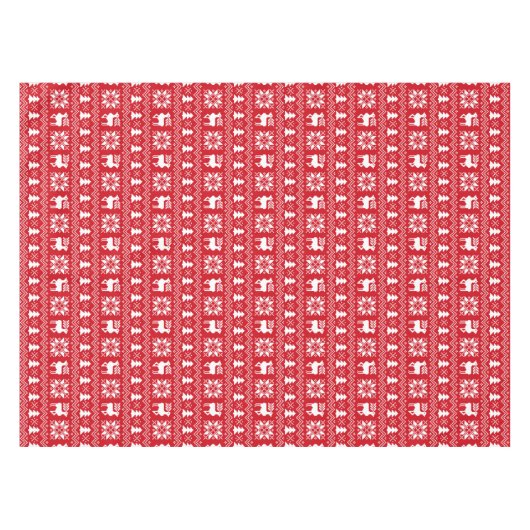 Nappe Nice traditionnel Noël Rouge Sweat Motif (Devant (Horizontal))