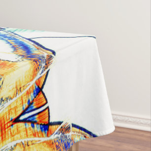 Nappe No d'encre égouttée, image avec orange, taches ble