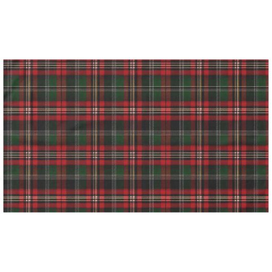 Nappe Noël À damiers écossais rouge et motif vert (Devant (Horizontal))