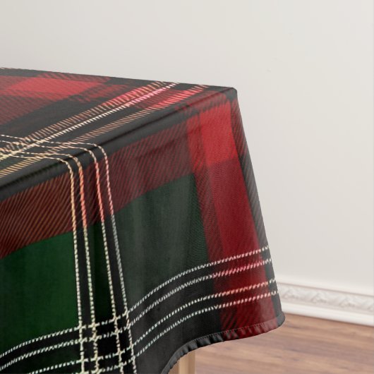 Nappe Noël À damiers écossais rouge et motif vert (In Situ)