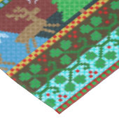 Nappe Noël a tricoté des vacances de renne de motif de (Angle)