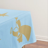 Nappe Noël Ange Nativité étoile Bébé Bleu Or (In Situ)