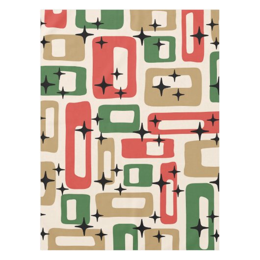 Nappe Noël Atomique Moderne du Milieu du Siècle (Devant)