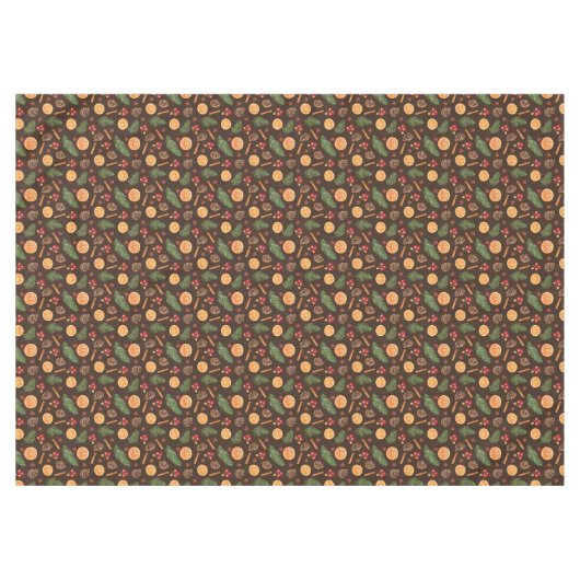 Nappe Noël botanique d'hiver rustique Motif sans couture (Devant (Horizontal))
