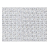 Nappe Noël, brindilles argentées, blanc, flocons de neig (Devant (Horizontal))