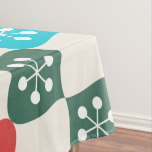 Nappe Noël coloré à l'Motif rétro Mid Mod