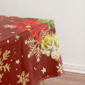 Nappe Noël Danser Bébé Anges Rouge et Snowflakes (In Situ)