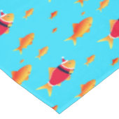 Nappe Noël de la Père Noël de poisson rouge sous-marin (Angle)