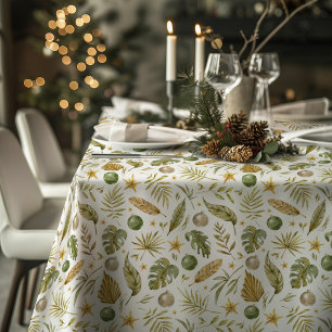 Nappe Noël des Feuilles de palmiers tropicaux