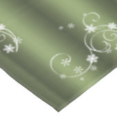 Nappe Noël des perles vertes et blanches (Angle)