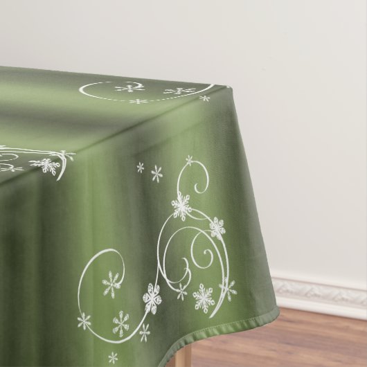 Nappe Noël des perles vertes et blanches (In Situ)