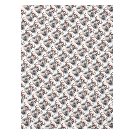 Nappe Noël des rennes rustiques (Devant)