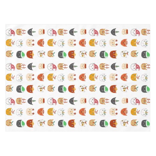 Nappe Noël drôle de chat (Devant (Horizontal))