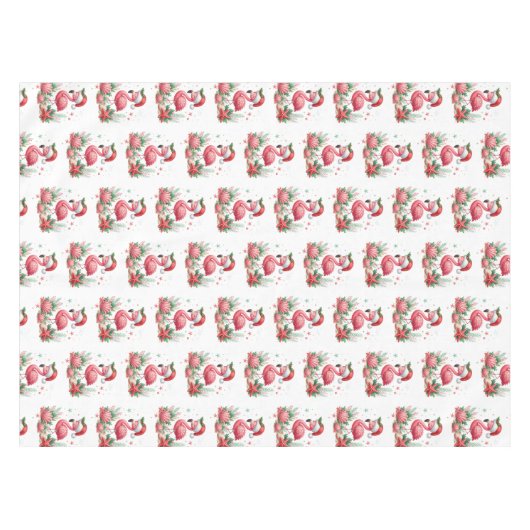 Nappe Noël en Flamant rose juillet (Devant (Horizontal))