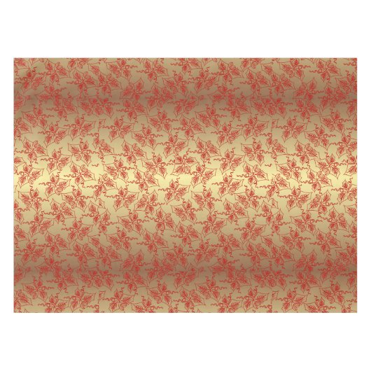 Nappe Noël en rouge et or (Devant (Horizontal))