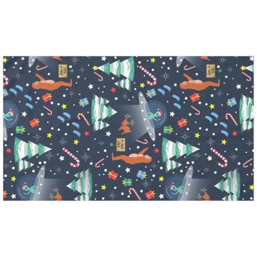 Nappe noël enlèvement alien bigfoot yeti sasquatch (Devant (Horizontal))