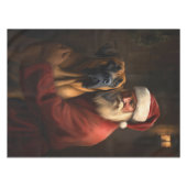 Nappe Noël festif Rhodesian Ridgeback Santa Claus (Devant (Horizontal))