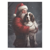 Nappe Noël festif Springer Spaniel Santa Claus (Devant)