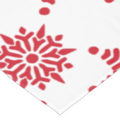 Nappe Noël Festin Rouge & Blanc Snowflakes Tab Étoiles (Angle)