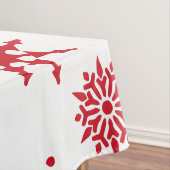 Nappe Noël Festin Rouge & Blanc Snowflakes Tab Étoiles (In Situ)