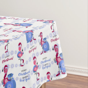 Nappe Noël flamant rose