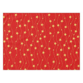 Nappe Noël Golden Stars Rouge Stylisme Vacances Tablec (Devant (Horizontal))