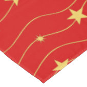 Nappe Noël Golden Stars Rouge Stylisme Vacances Tablec (Angle)