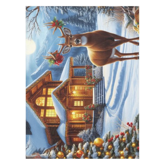 Nappe Noël/Hiver Deer Lodge (Devant)